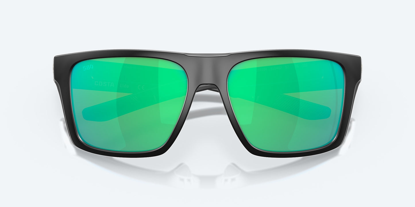 [Green Mirror Polarized Glass Lenses, Matte Black Frame]