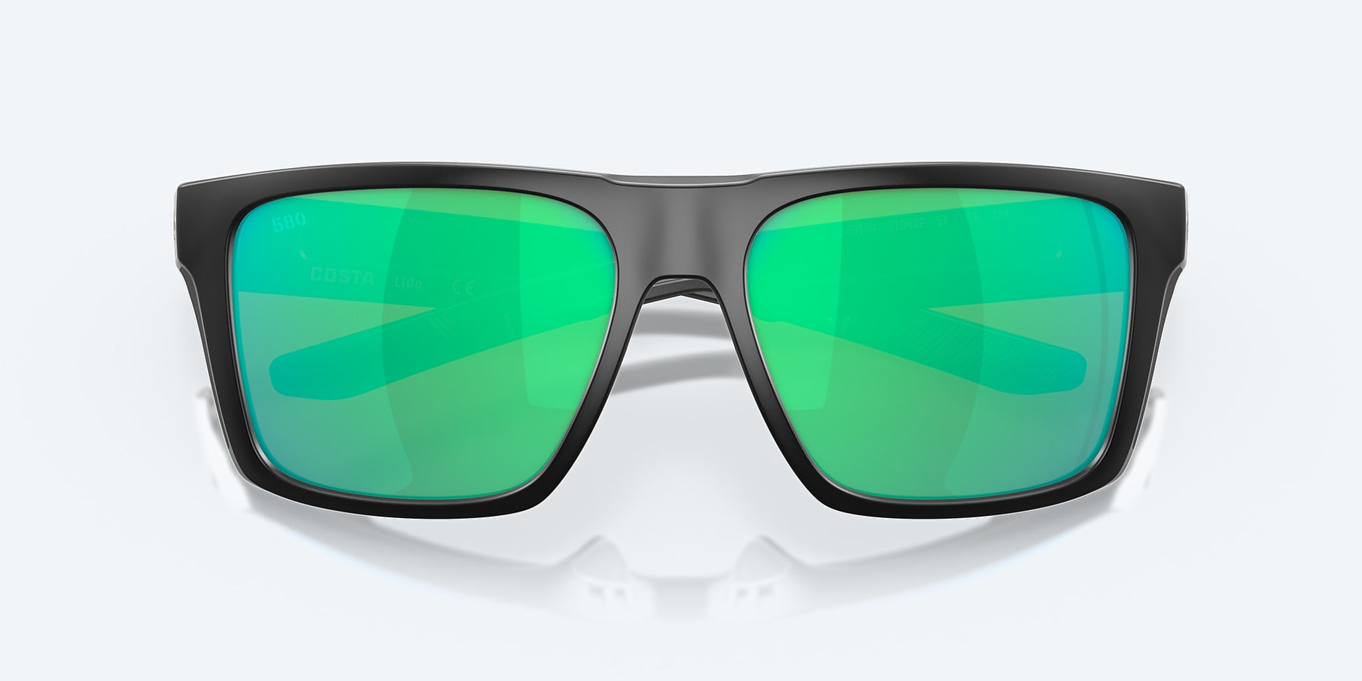 [Green Mirror Polarized Glass Lenses, Matte Black Frame]