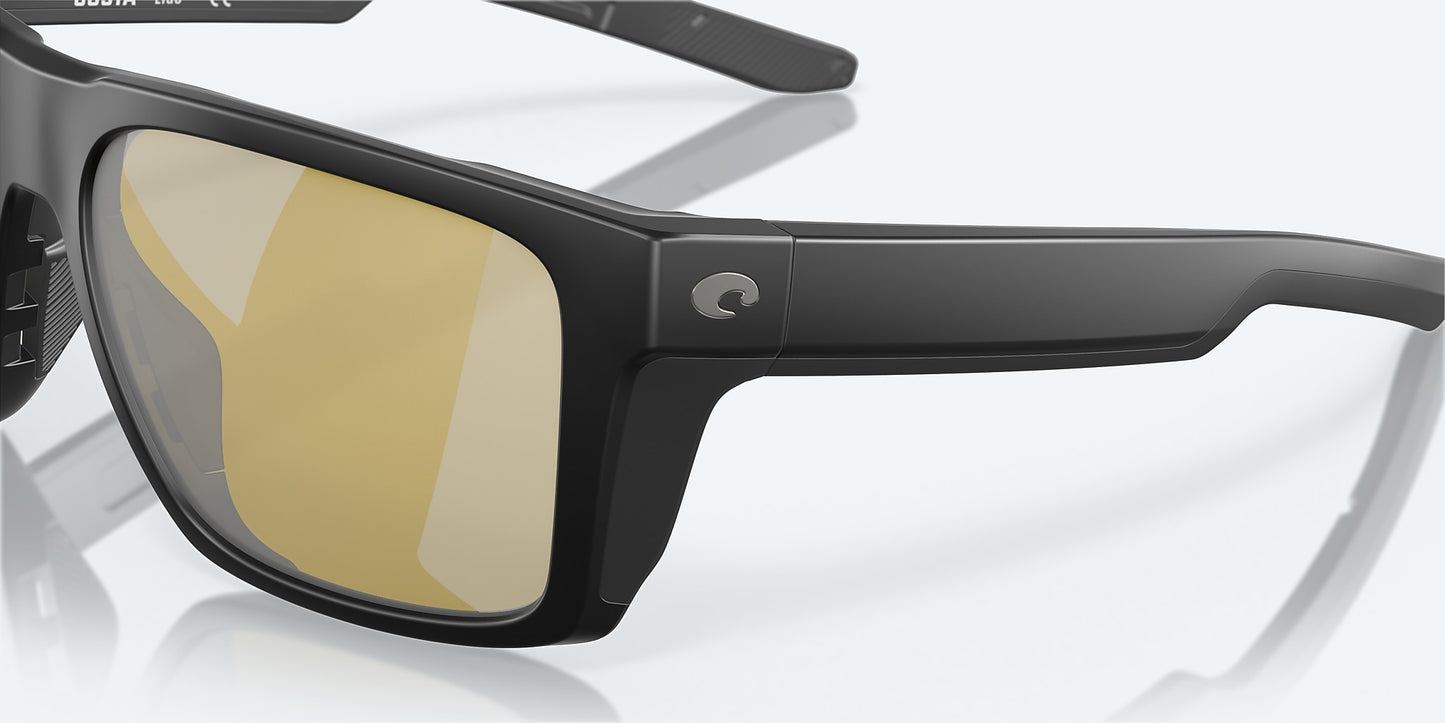 [Sunrise Silver Mirror Polarized Glass Lenses, Matte Black Frame]