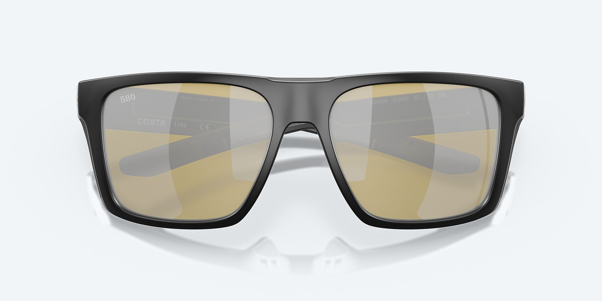 [Sunrise Silver Mirror Polarized Glass Lenses, Matte Black Frame]