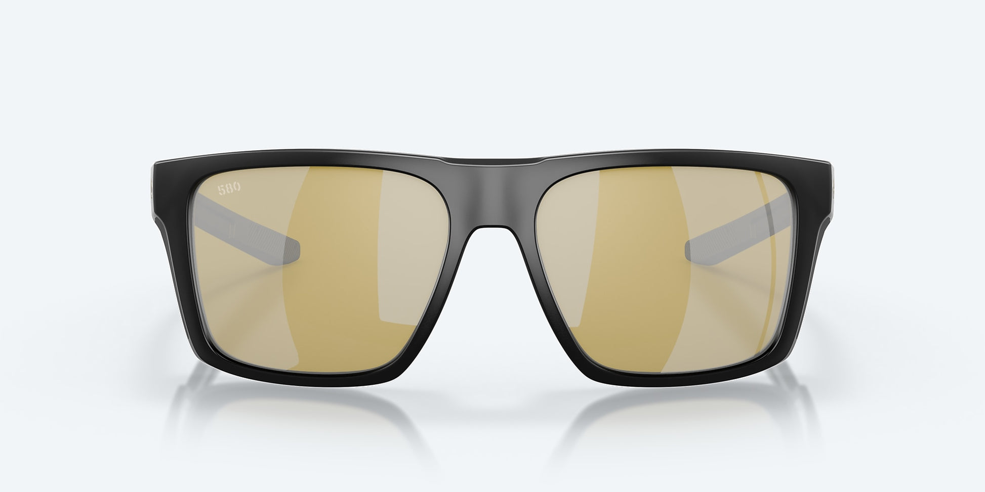 [Sunrise Silver Mirror Polarized Glass Lenses, Matte Black Frame]