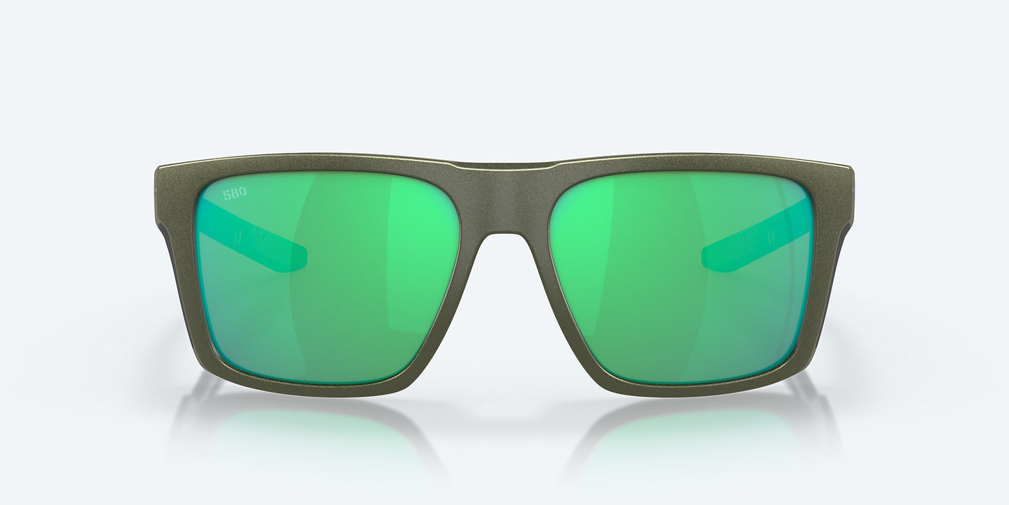 [Green Mirror Polarized Glass Lenses, Steel Gray Metallic Frame]