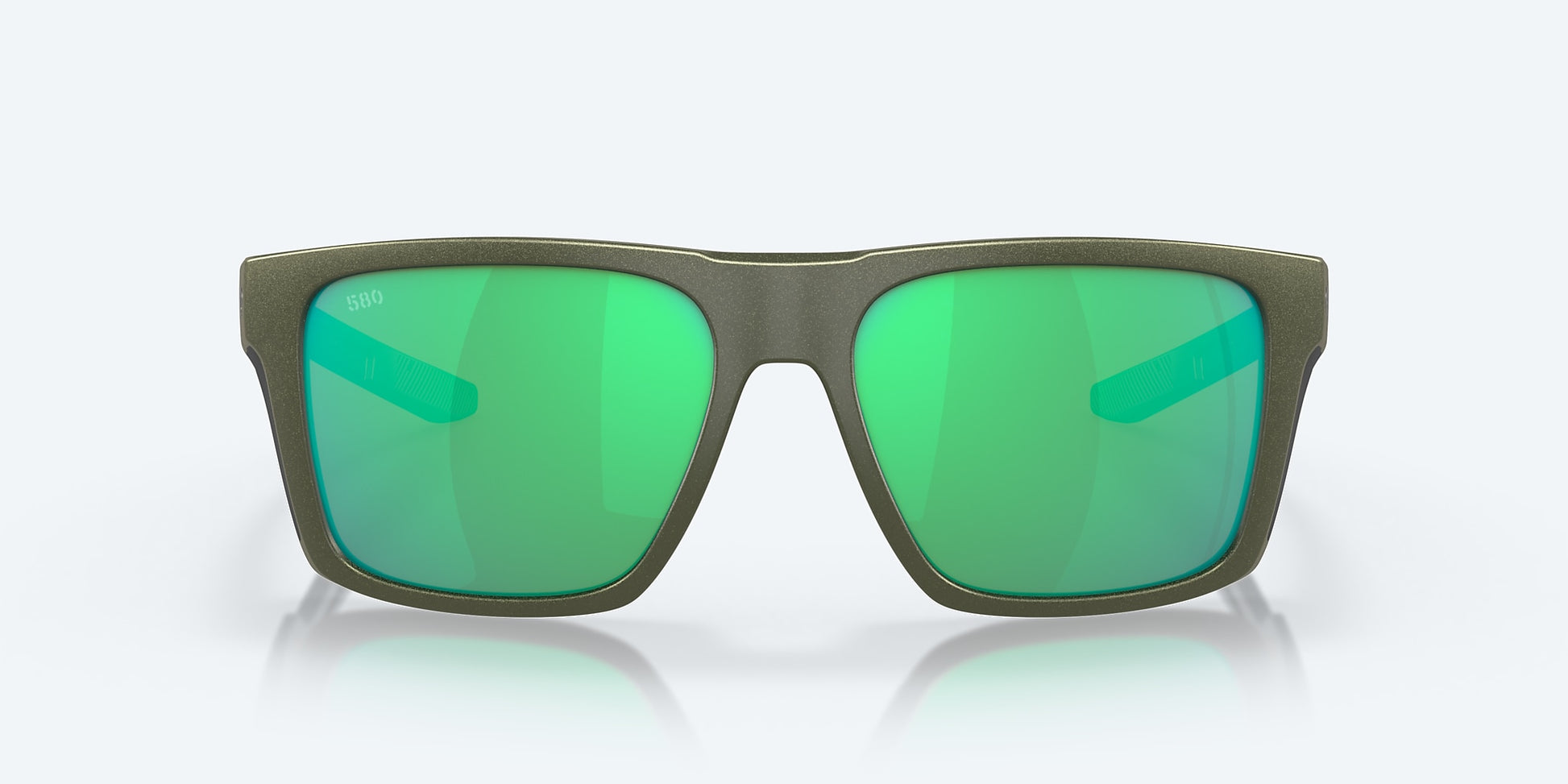[Green Mirror Polarized Glass Lenses, Steel Gray Metallic Frame]