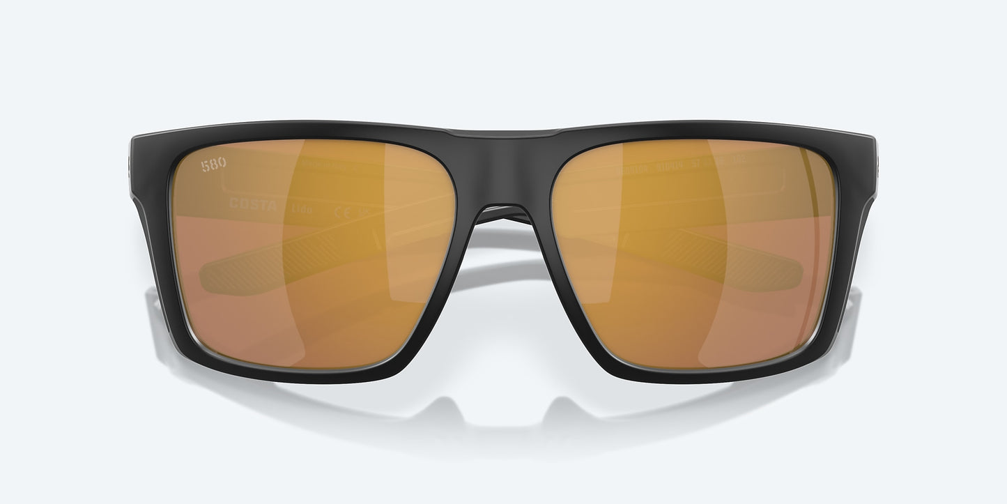 [Gold Mirror Polarized Glass Lenses, Matte Black Frame]