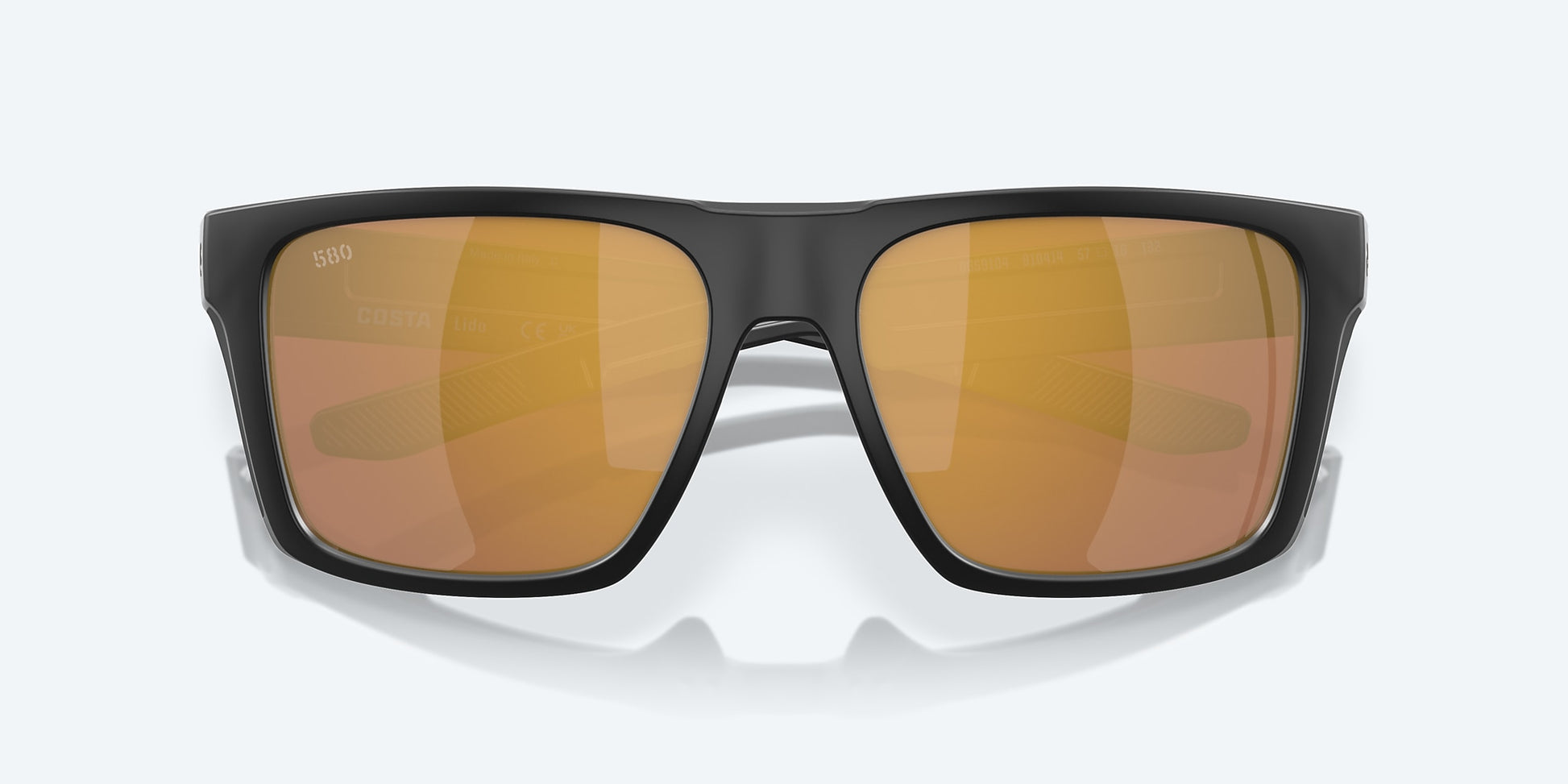 [Gold Mirror Polarized Glass Lenses, Matte Black Frame]
