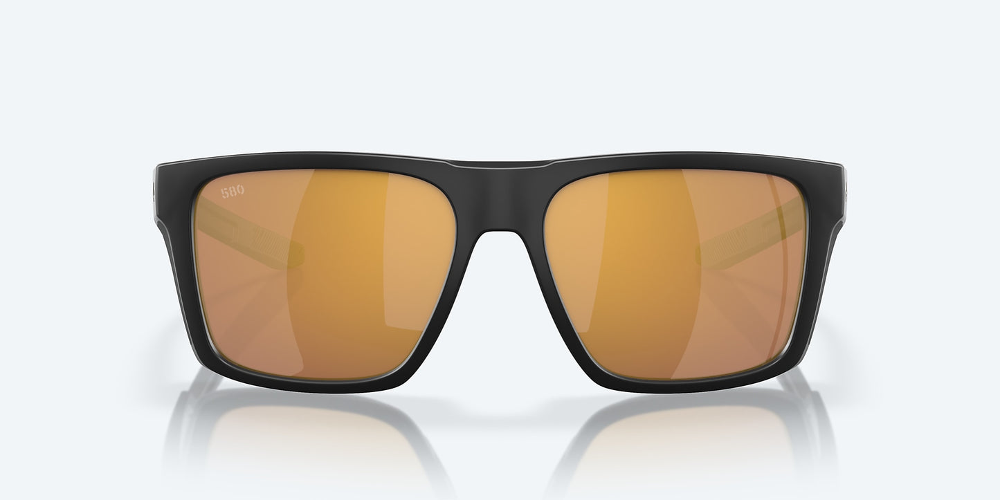 [Gold Mirror Polarized Glass Lenses, Matte Black Frame]