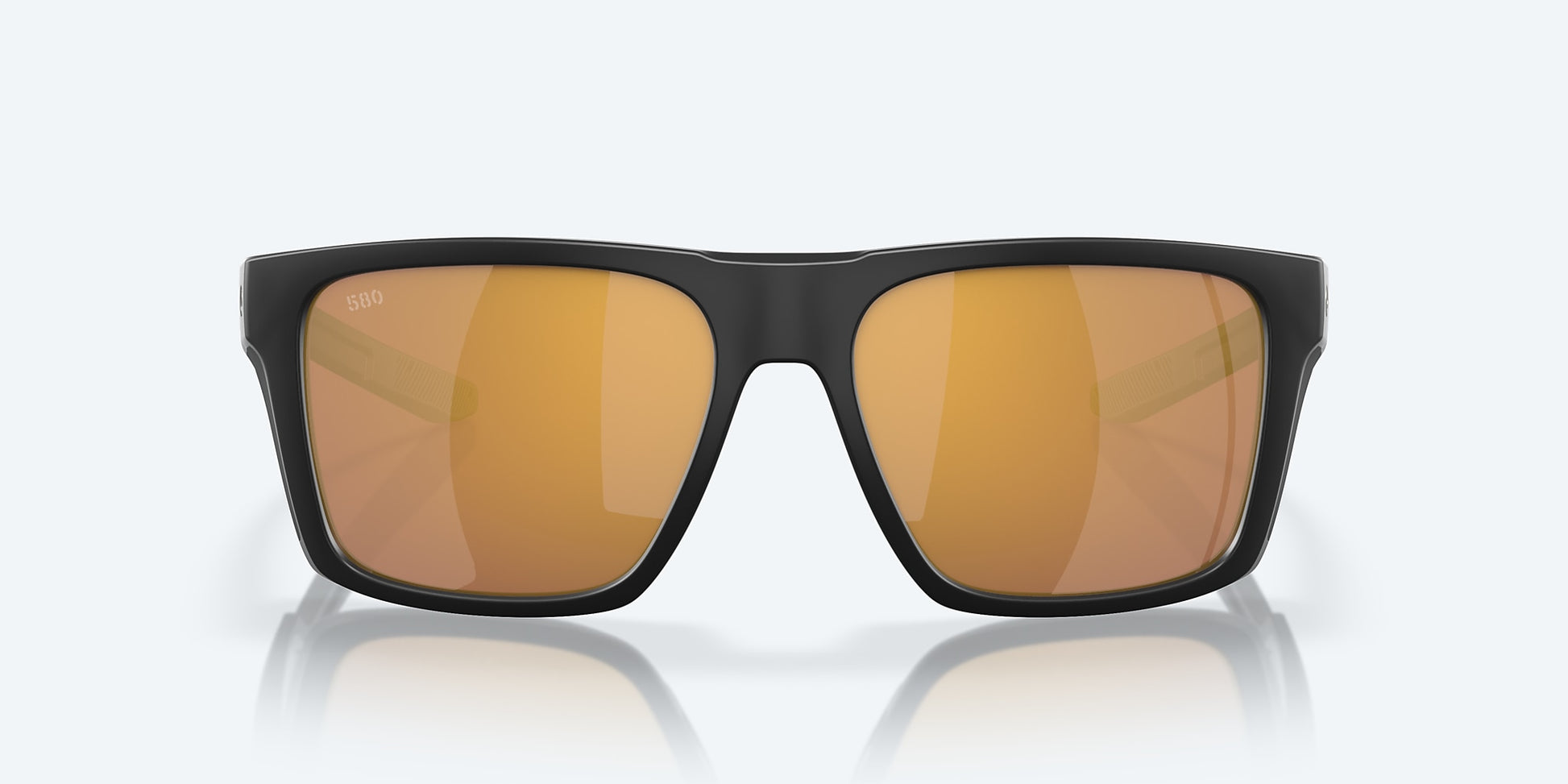 [Gold Mirror Polarized Glass Lenses, Matte Black Frame]