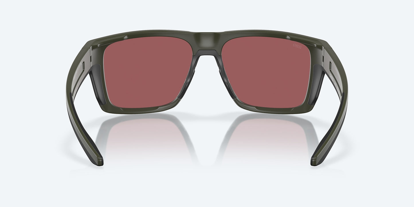 [Gold Mirror Polarized Glass Lenses, Matte Olive Frame]