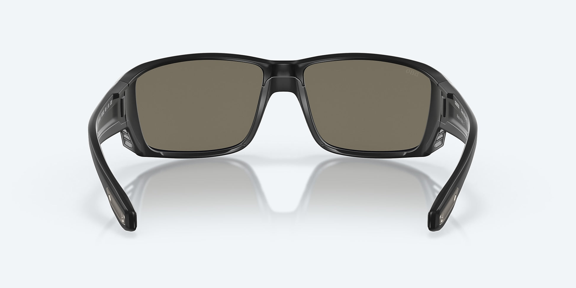 [Blue Mirror Polarized Glass Lenses, Matte Black Frame]