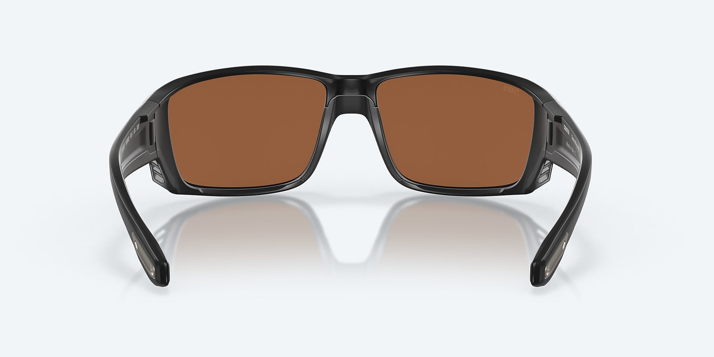 [Copper Silver Mirror Polarized Glass Lenses, Matte Black Frame]