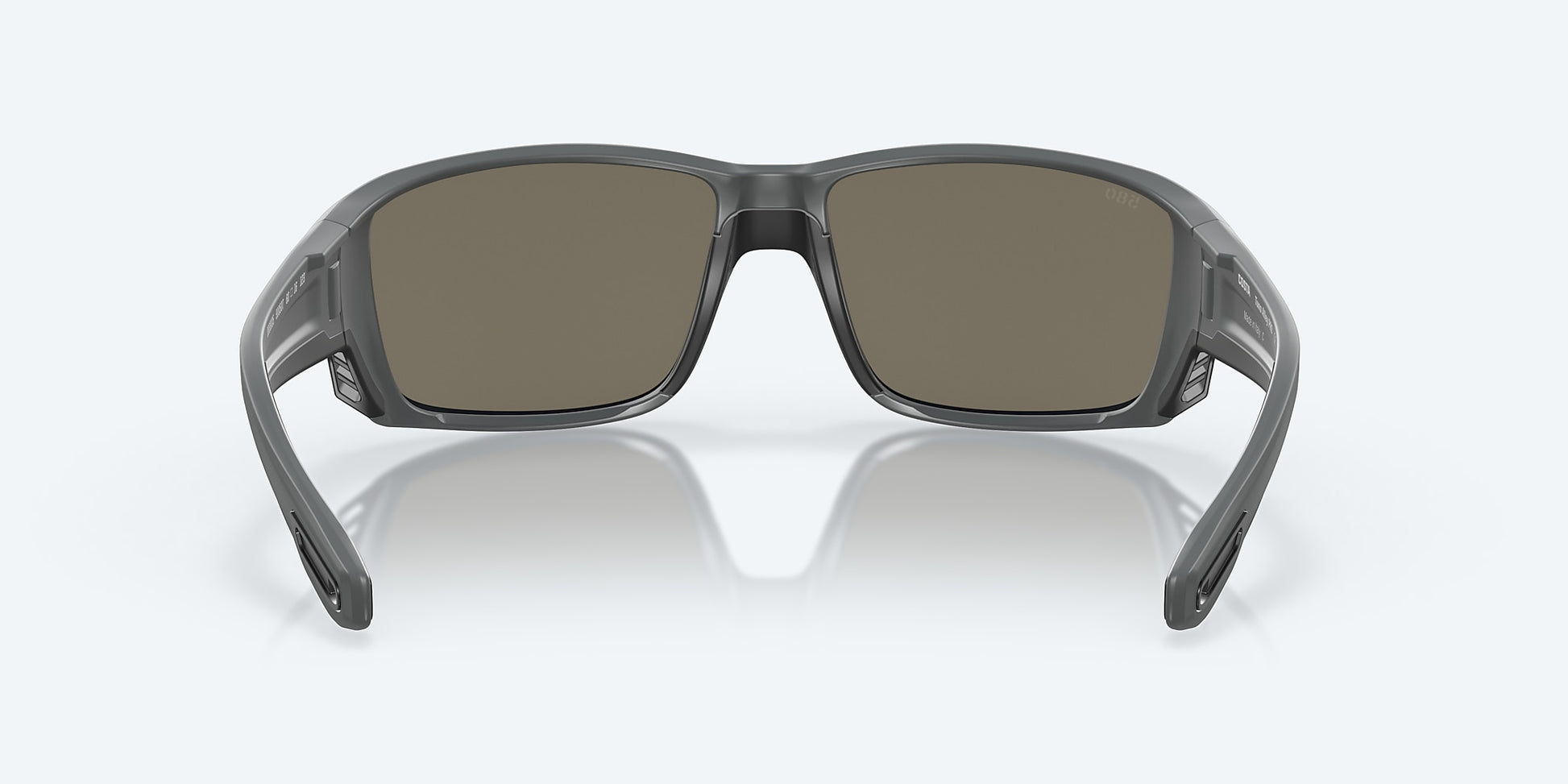 [Blue Mirror Polarized Glass Lenses, Matte Gray Frame]