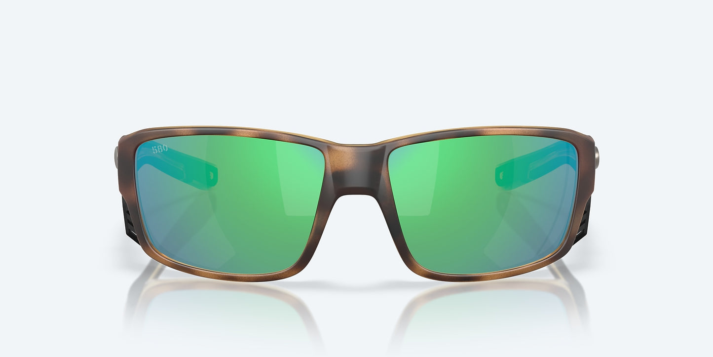 [Green Mirror Polarized Glass Lenses, Matte Tortoise Frame]