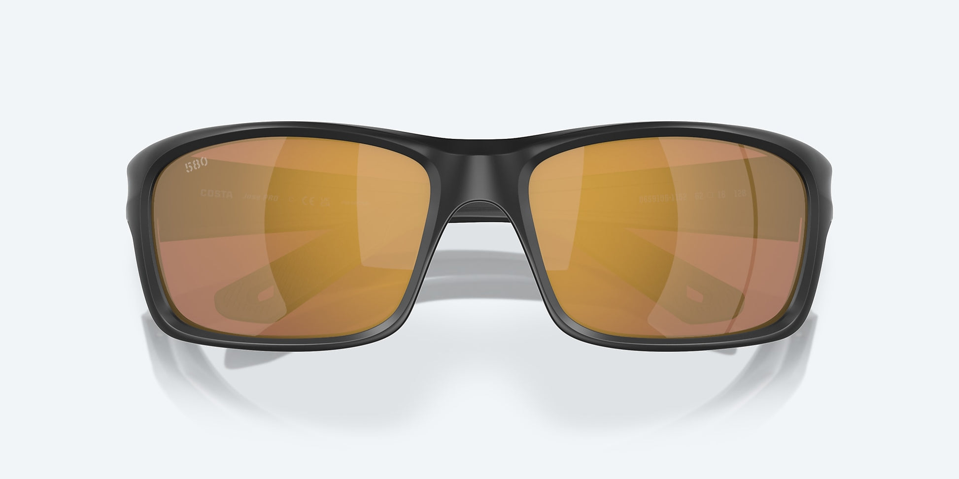 [Gold Mirror Polarized Glass Lenses, Matte Black Frame]