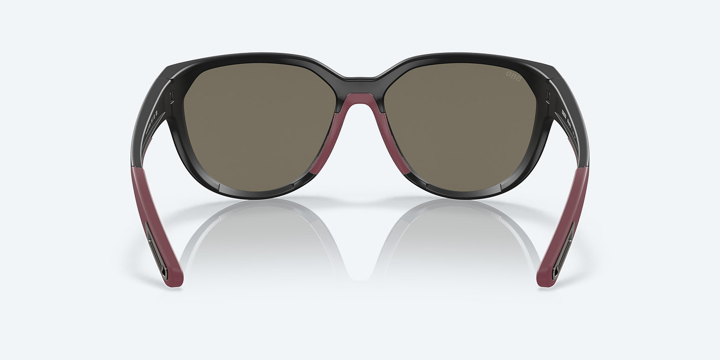 [Blue Mirror Polarized Glass Lenses, Matte Black Frame]