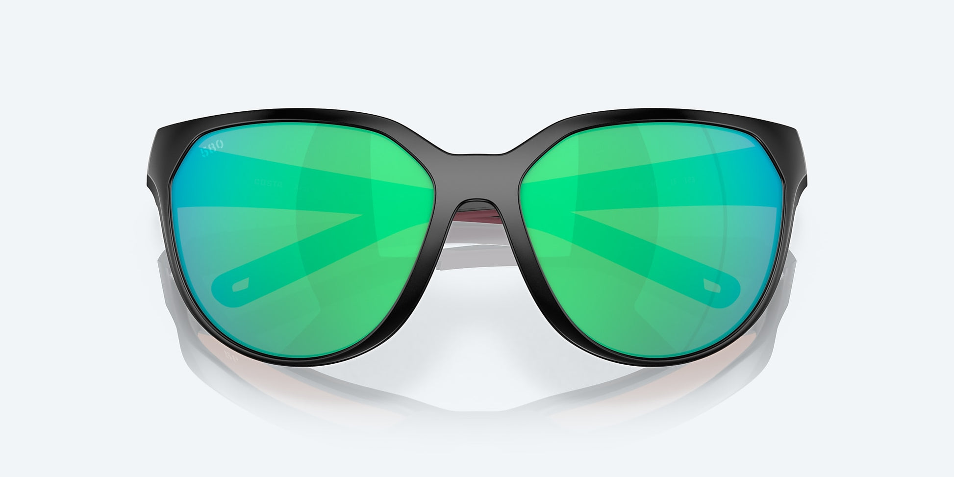 [Green Mirror Polarized Glass Lenses, Matte Black Frame]
