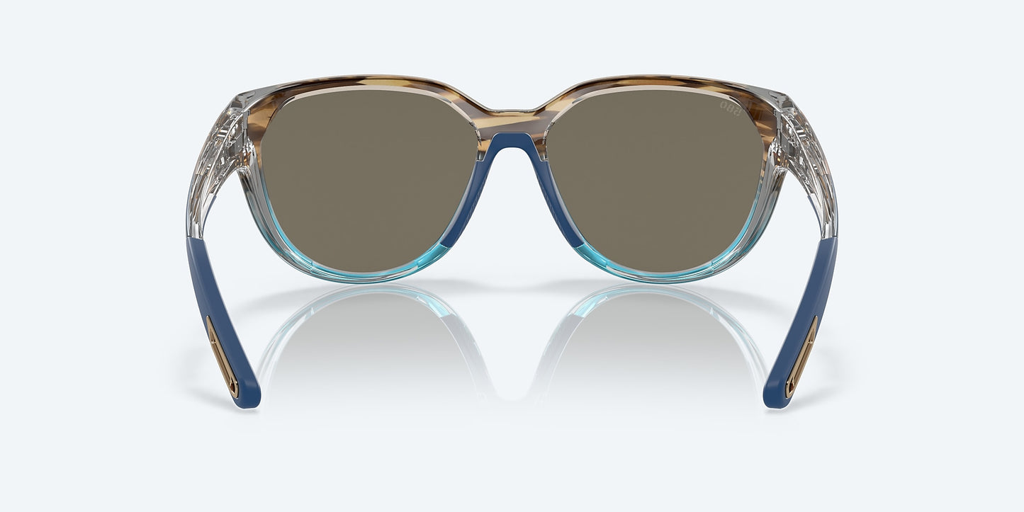 [Blue Mirror Polarized Glass Lenses, Wahoo Frame]
