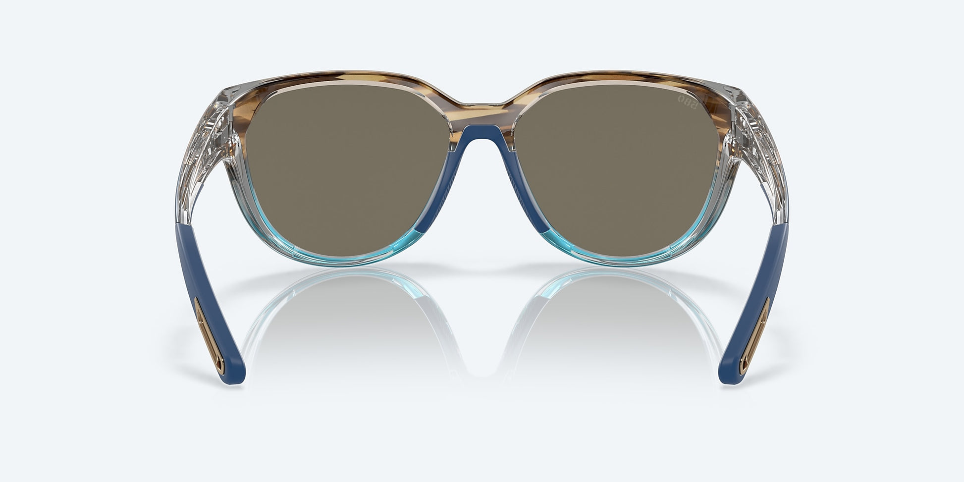 [Blue Mirror Polarized Glass Lenses, Wahoo Frame]