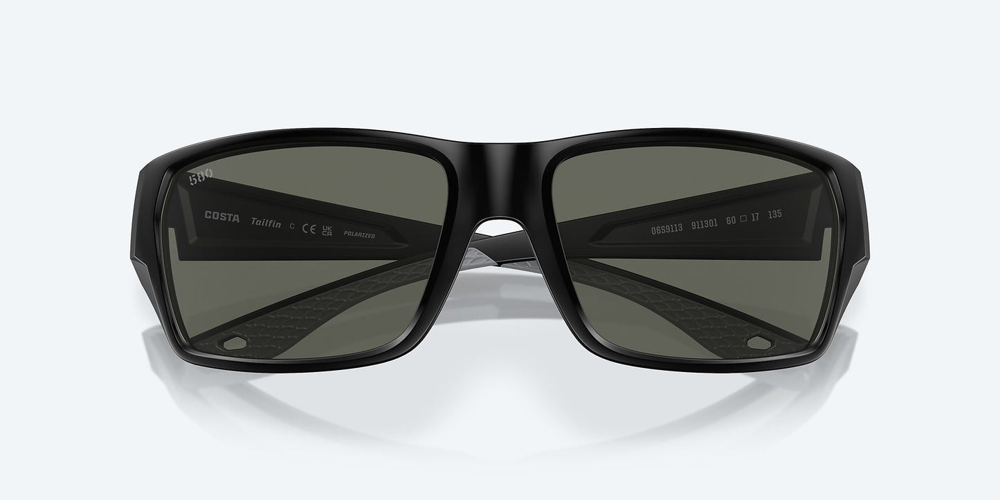 [Gray Polarized Glass Lenses, Matte Black Frame]