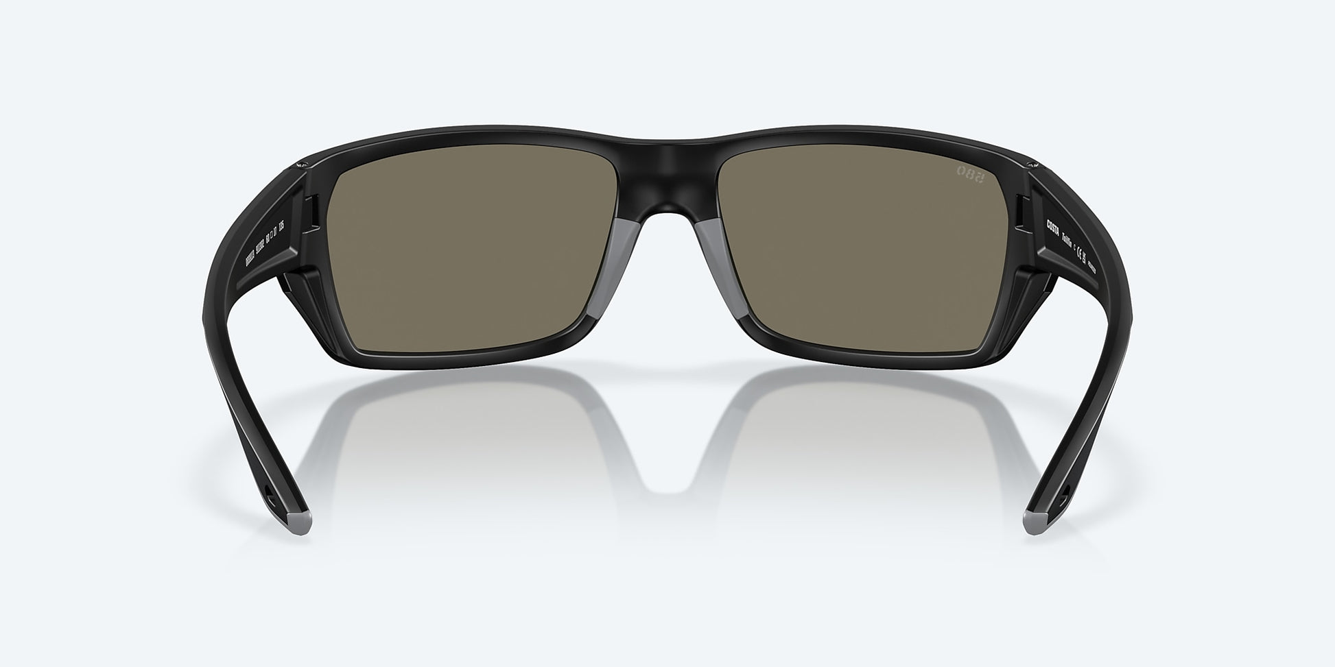 [Blue Mirror Polarized Glass Lenses, Matte Black Frame]
