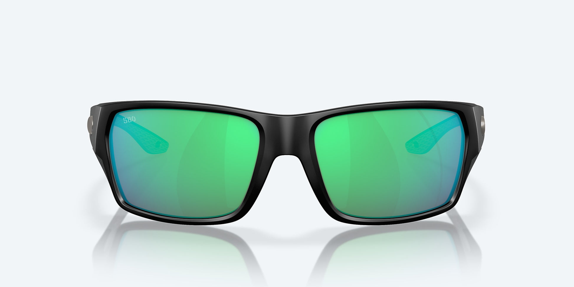 [Green Mirror Polarized Glass Lenses, Matte Black Frame]