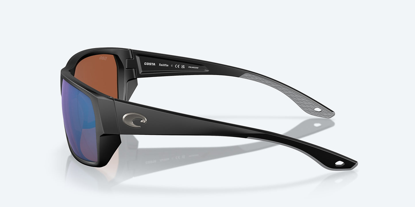[Green Mirror Polarized Glass Lenses, Matte Black Frame]