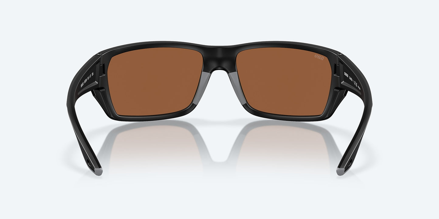[Copper Silver Mirror Polarized Glass Lenses, Matte Black Frame]