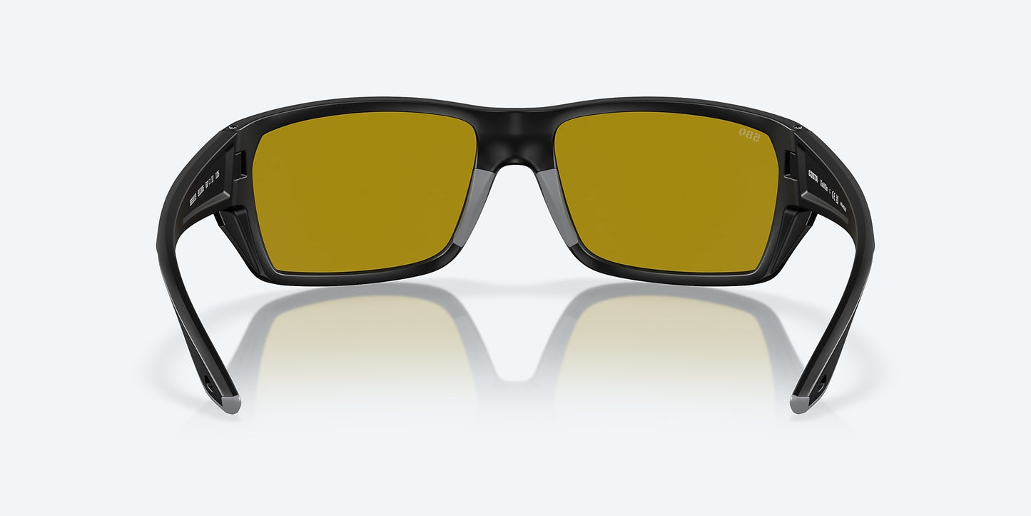 [Sunrise Silver Mirror Polarized Glass Lenses, Matte Black Frame]