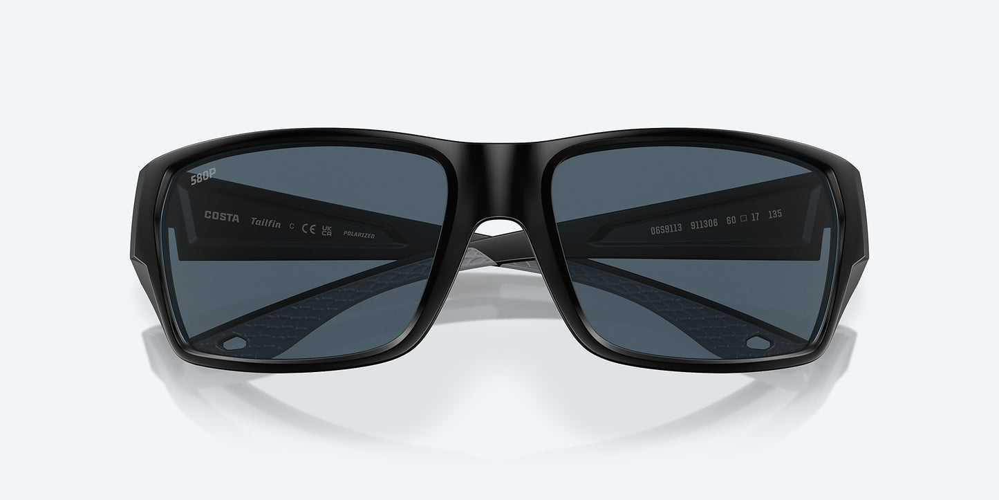 [Gray Polarized Polycarbonate Lenses, Matte Black Frame]