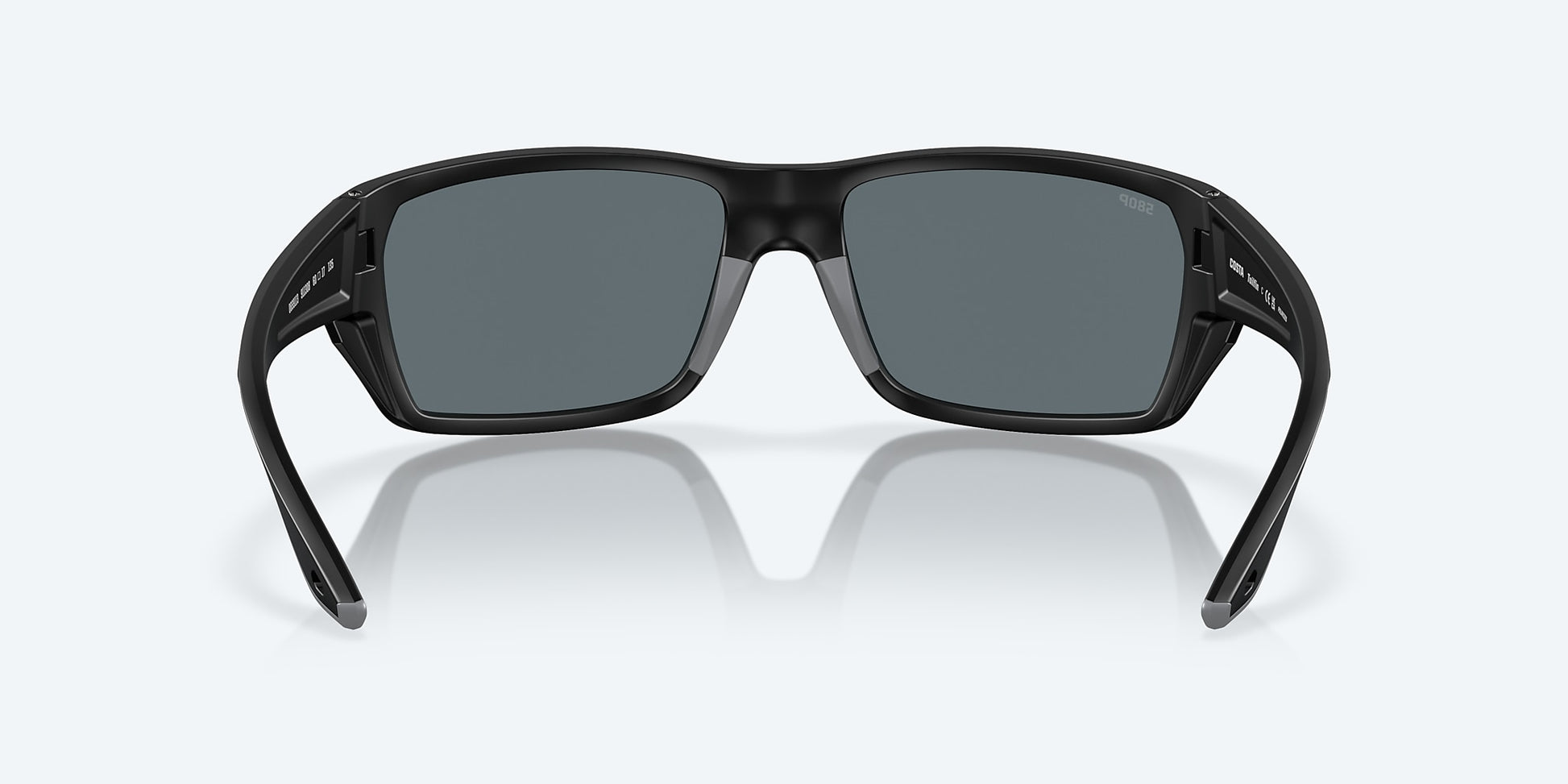 [Blue Mirror Polarized Polycarbonate Lenses, Matte Black Frame]