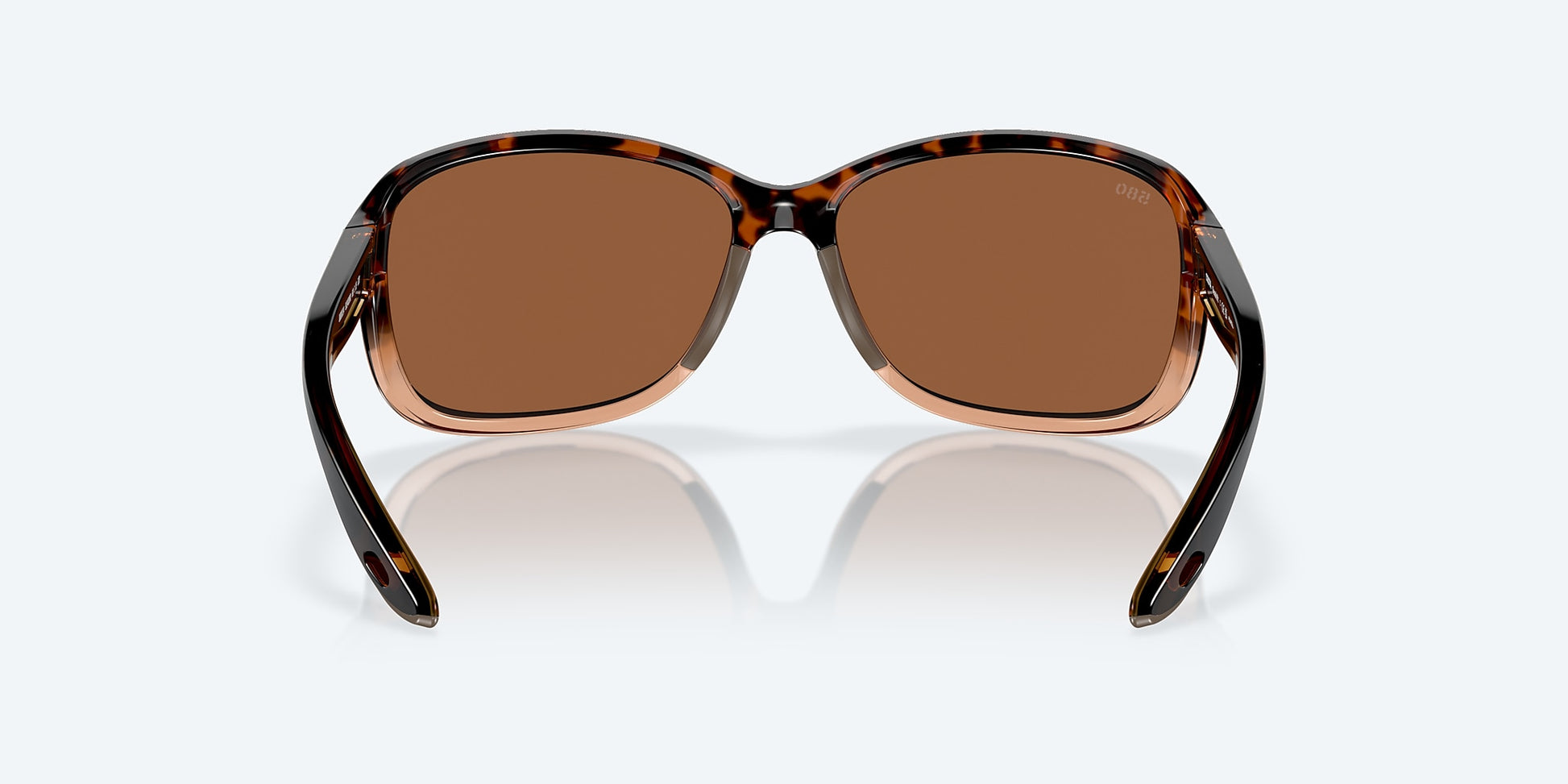 [Copper Silver Mirror Polarized Glass Lenses, Shiny Tortoise Fade Frame]