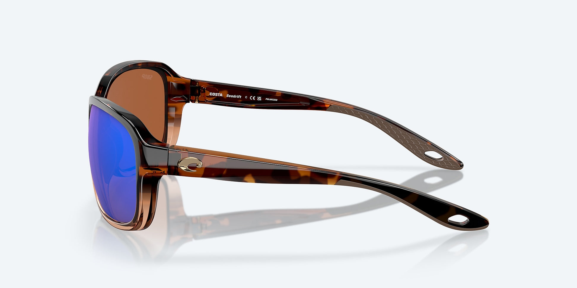 [Green Mirror Polarized Polycarbonate Lenses, Shiny Tortoise Fade Frame]
