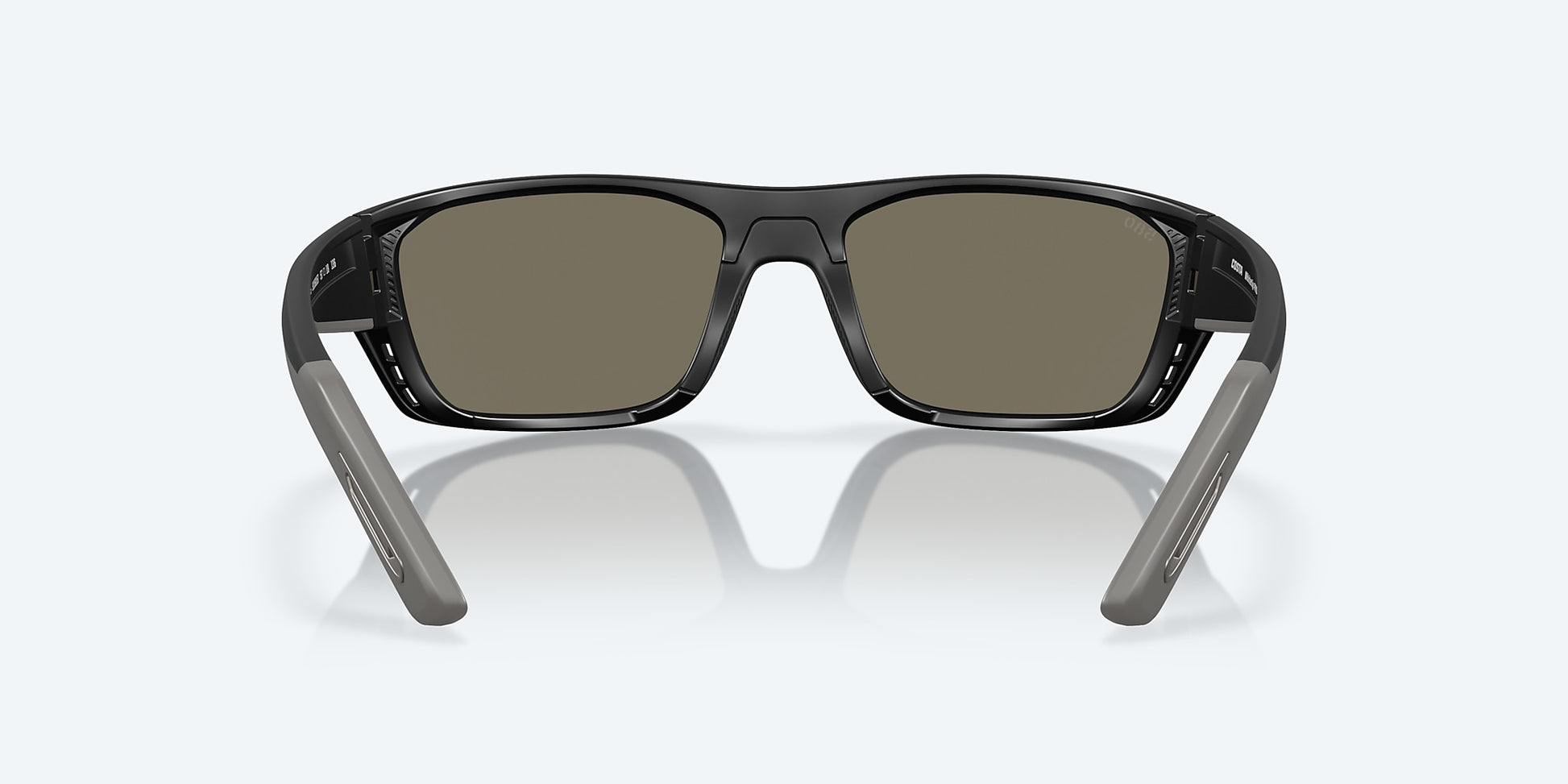 [Blue Mirror Polarized Glass Lenses, Matte Black Frame]