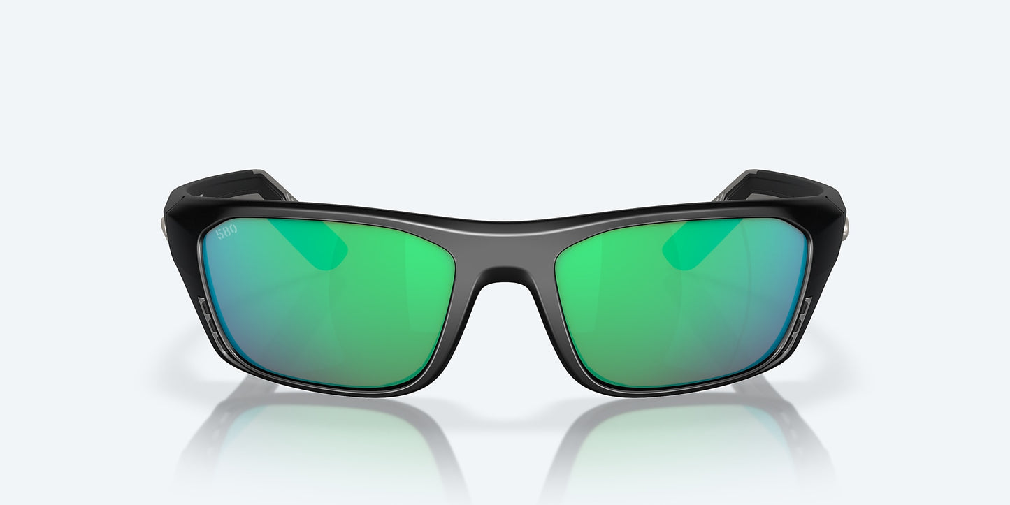 [Green Mirror Polarized Glass Lenses, Matte Black Frame]