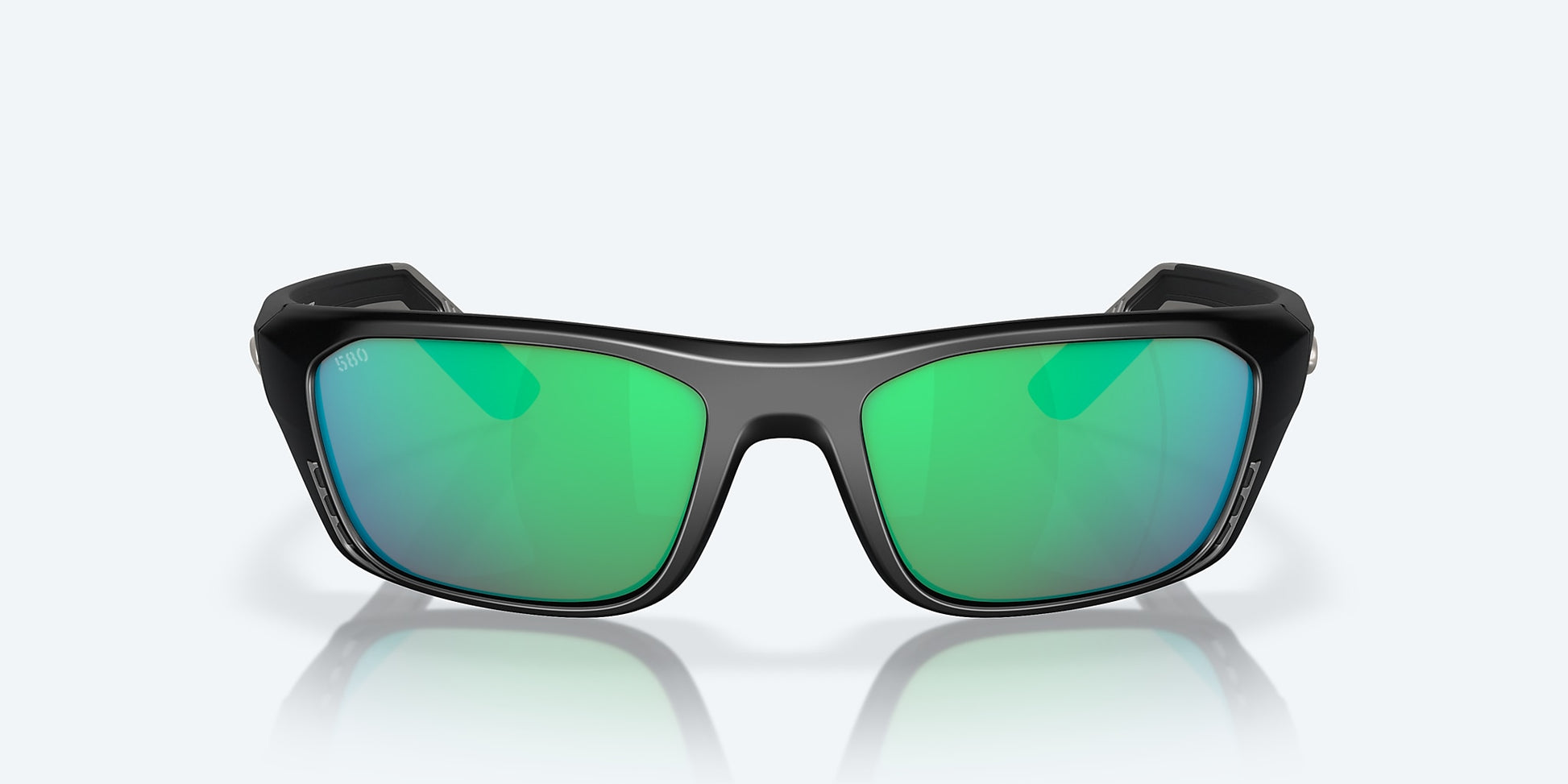 [Green Mirror Polarized Glass Lenses, Matte Black Frame]