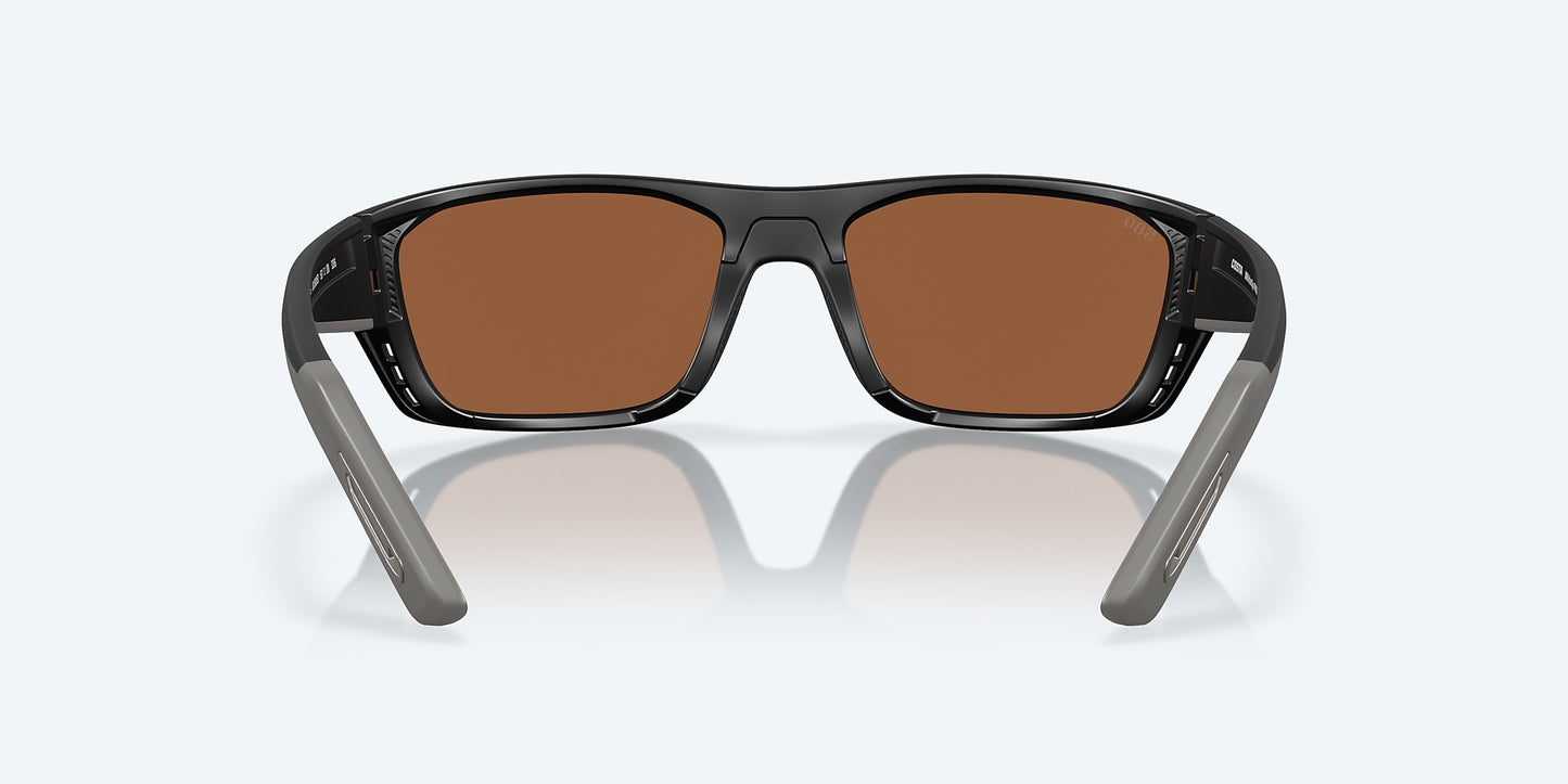 [Copper Silver Mirror Polarized Glass Lenses, Matte Black Frame]