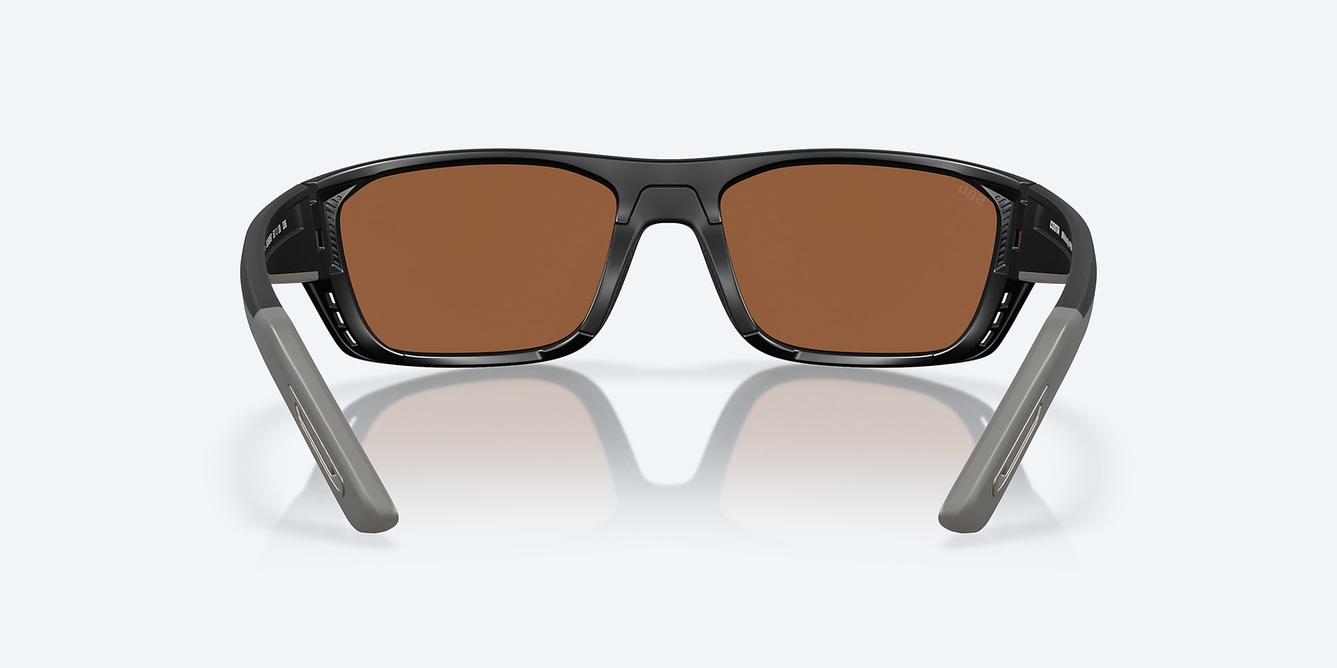 [Copper Silver Mirror Polarized Glass Lenses, Matte Black Frame]