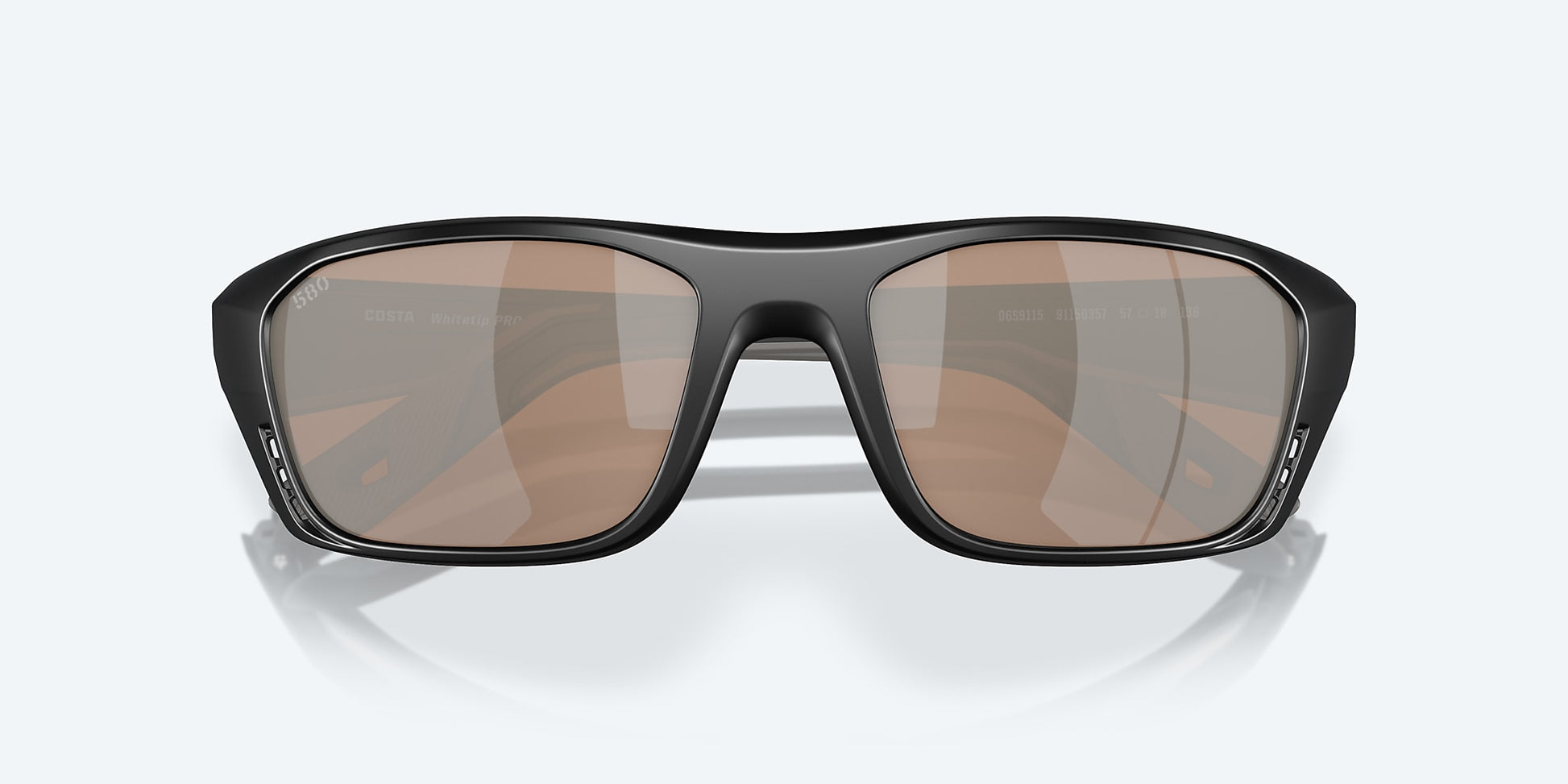 [Copper Silver Mirror Polarized Glass Lenses, Matte Black Frame]