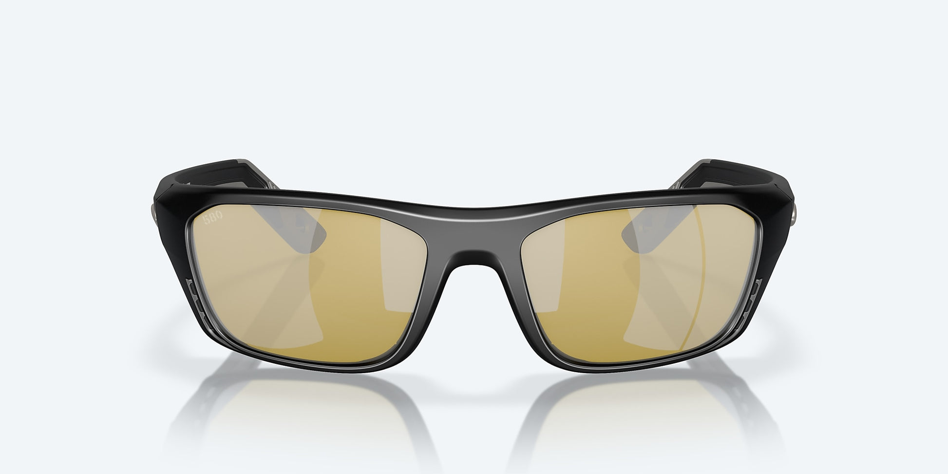 [Sunrise Silver Mirror Polarized Glass Lenses, Matte Black Frame]