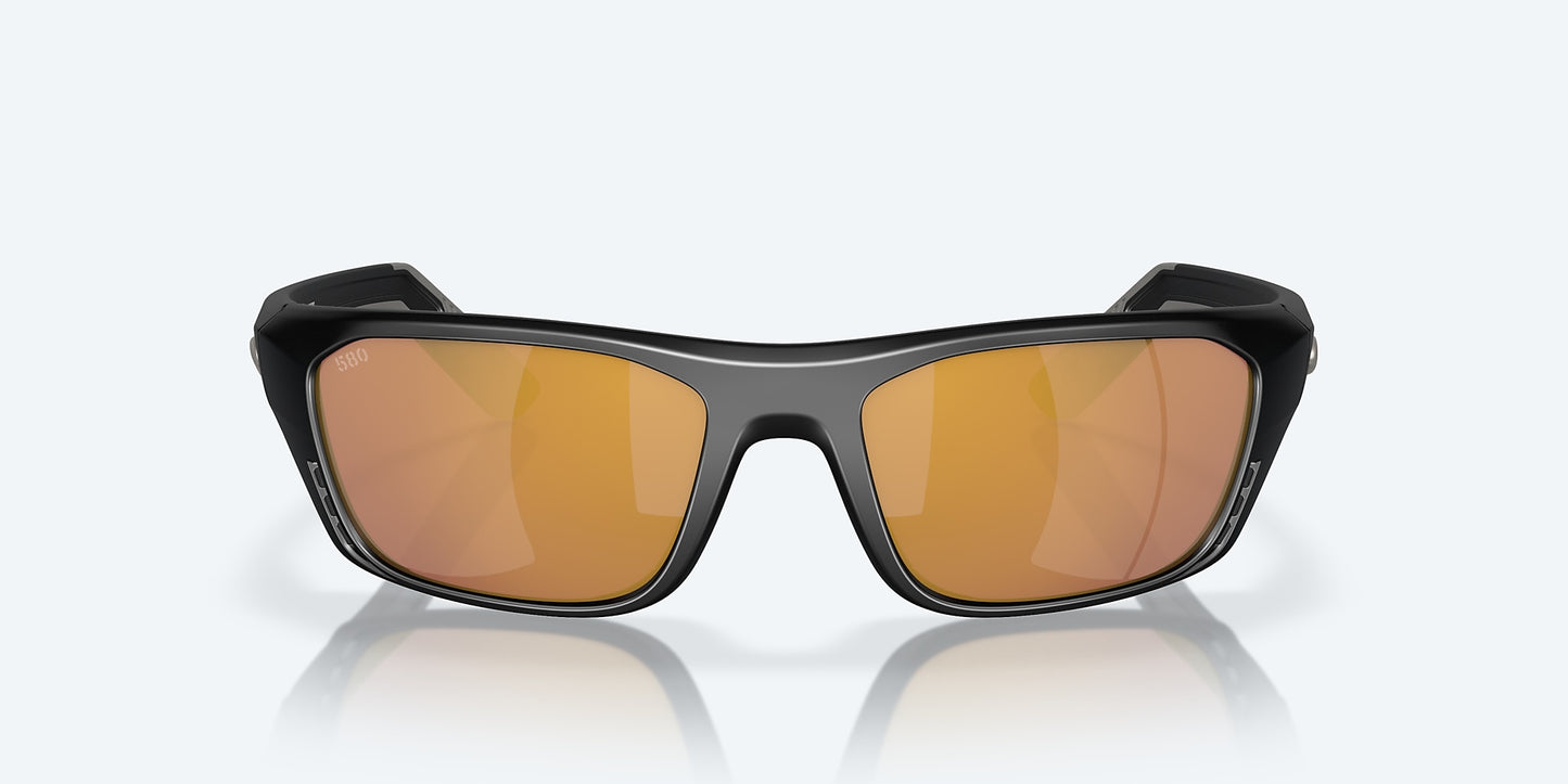 [Gold Mirror Polarized Glass Lenses, Matte Black Frame]
