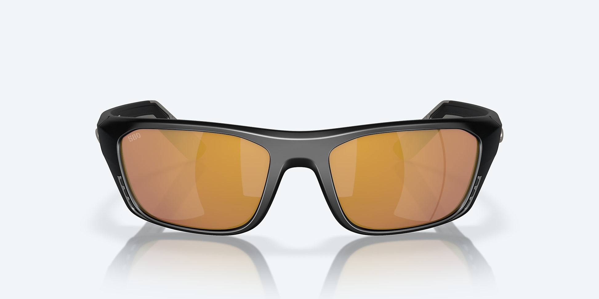 [Gold Mirror Polarized Glass Lenses, Matte Black Frame]