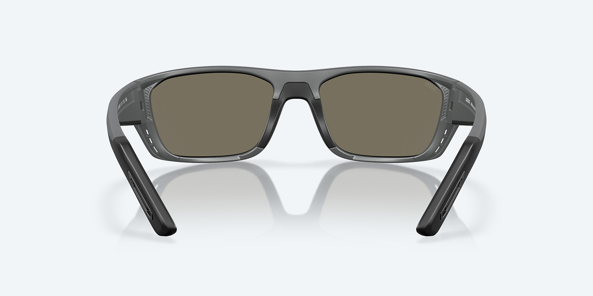 [Blue Mirror Polarized Glass Lenses, Matte Gray Frame]