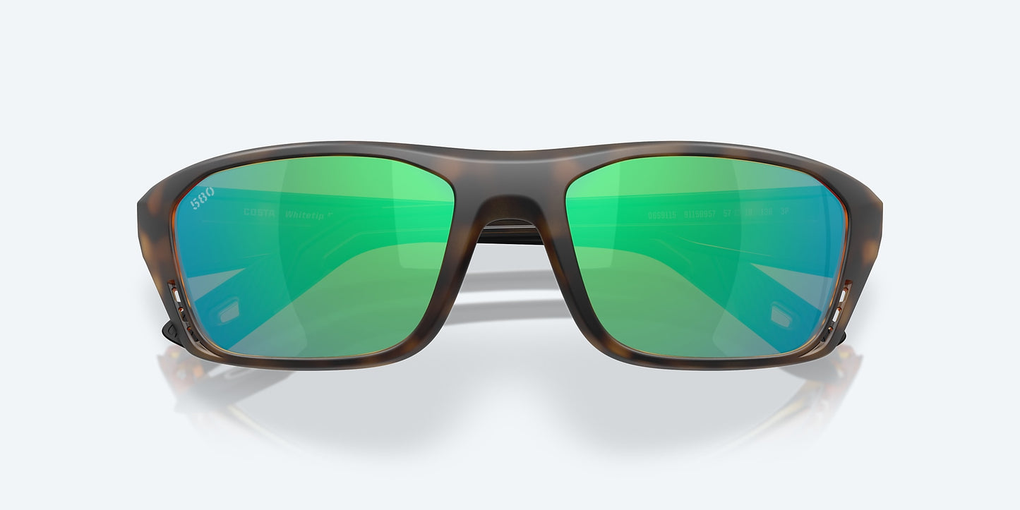[Green Mirror Polarized Glass Lenses, Matte Tortoise Frame]