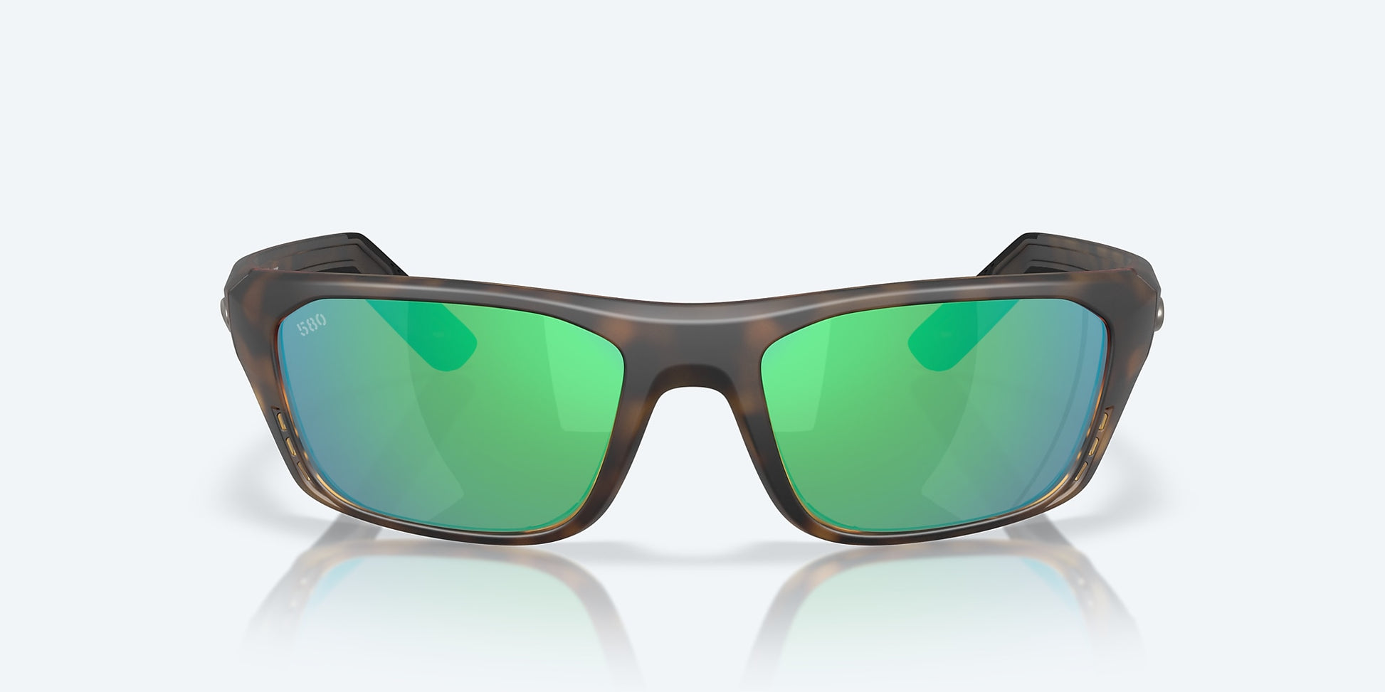 [Green Mirror Polarized Glass Lenses, Matte Tortoise Frame]