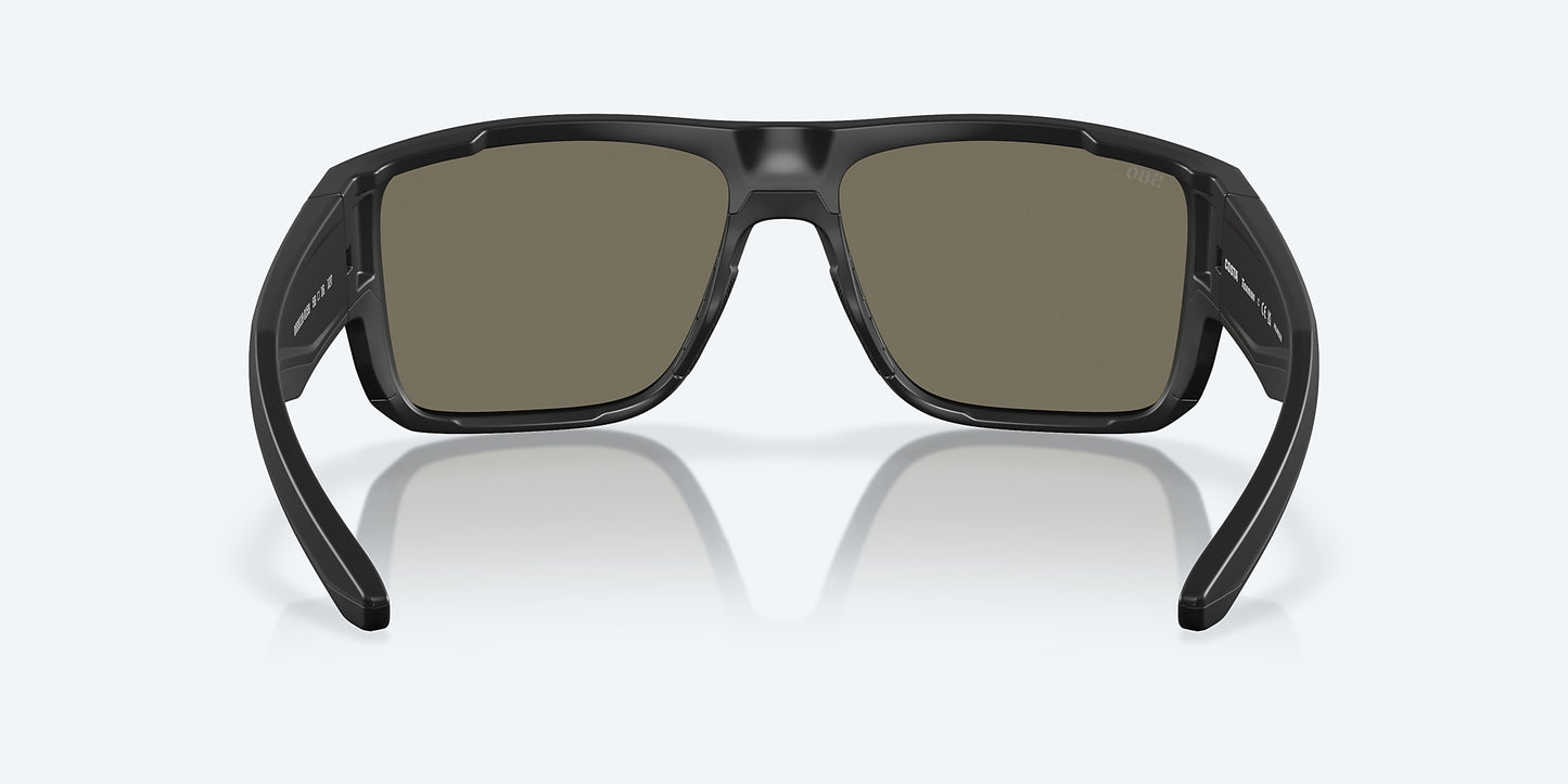 [Blue Mirror Polarized Glass Lenses, Matte Black Frame]