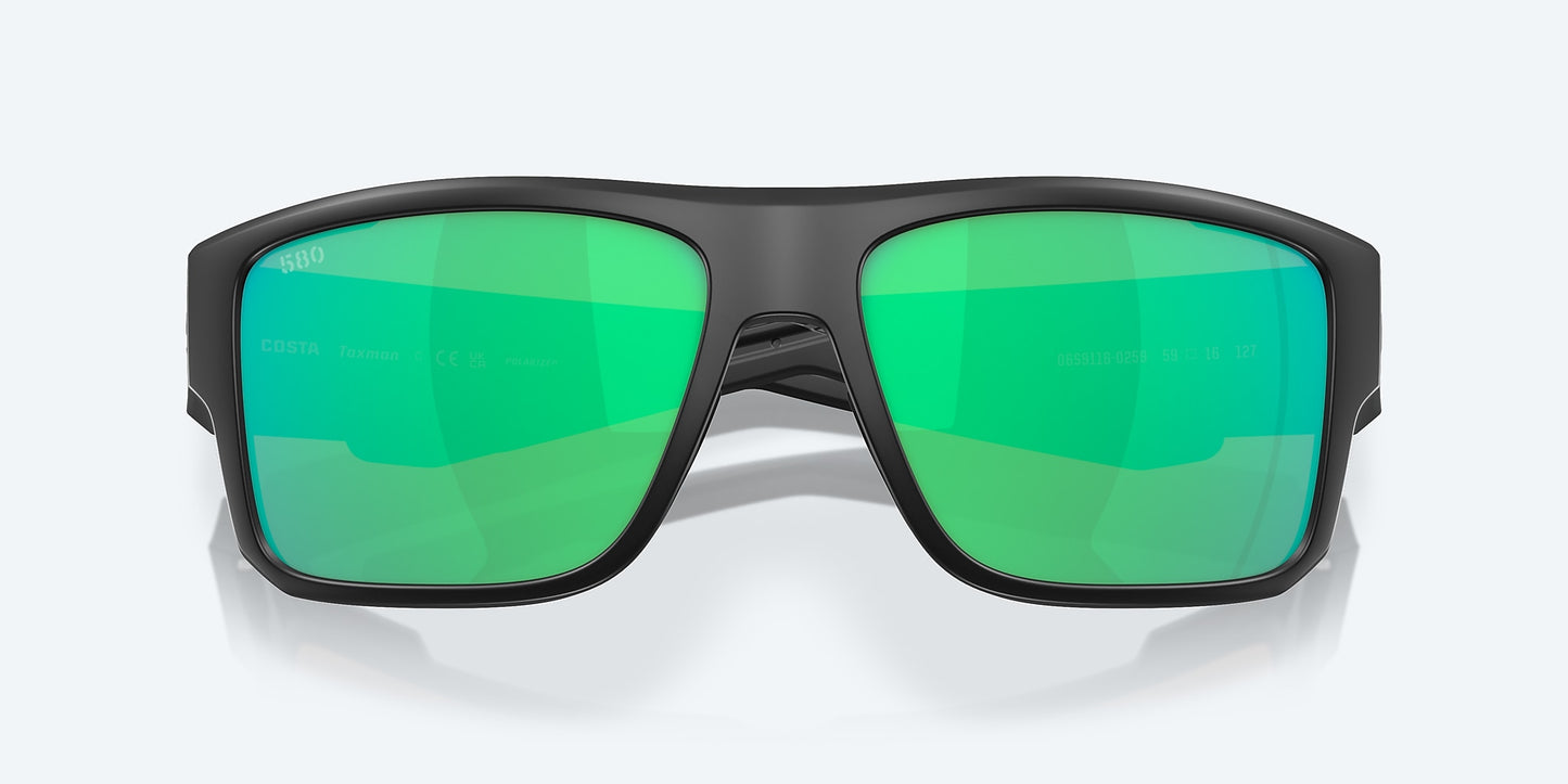 [Green Mirror Polarized Glass Lenses, Matte Black Frame]