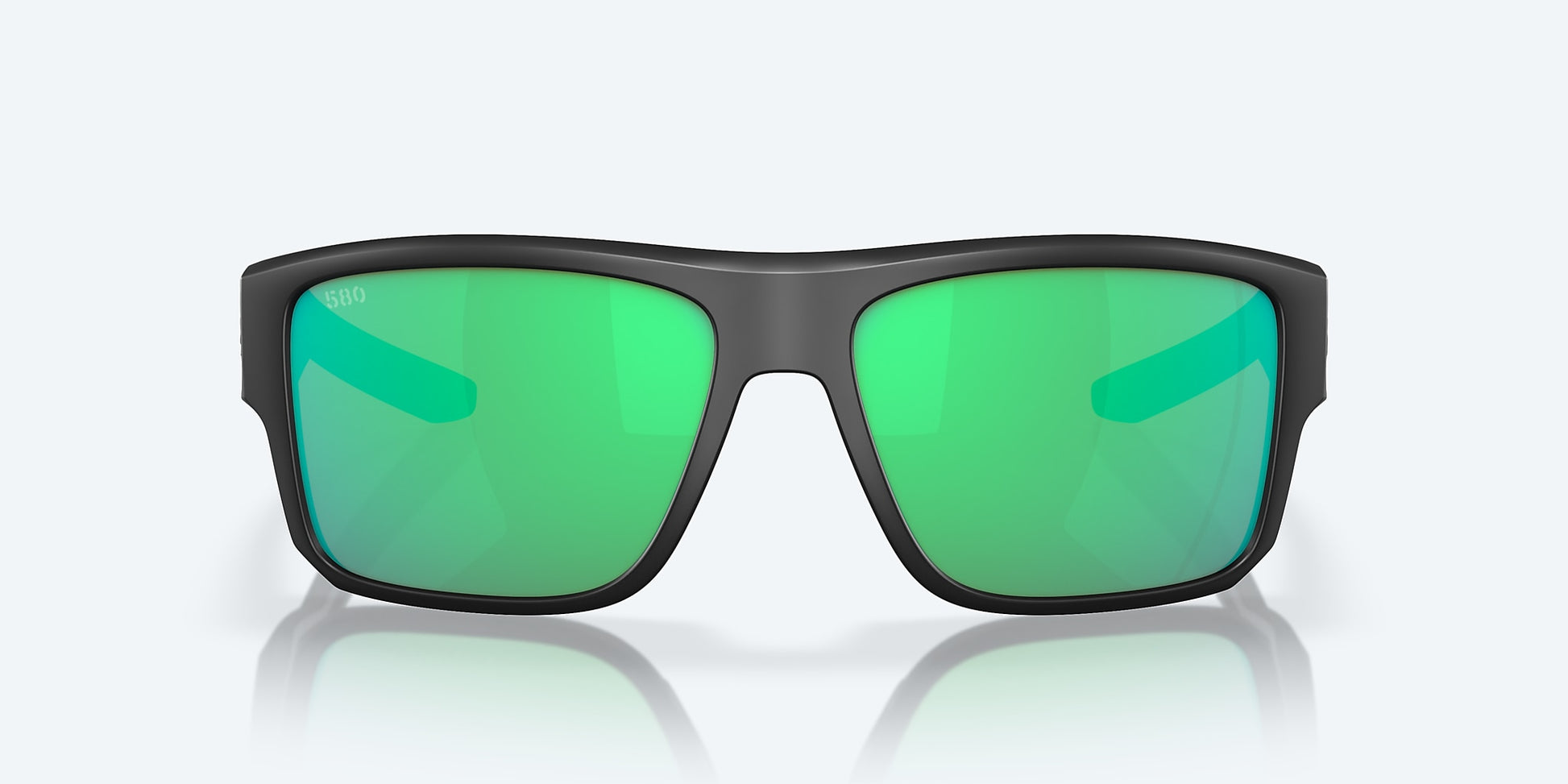 [Green Mirror Polarized Glass Lenses, Matte Black Frame]