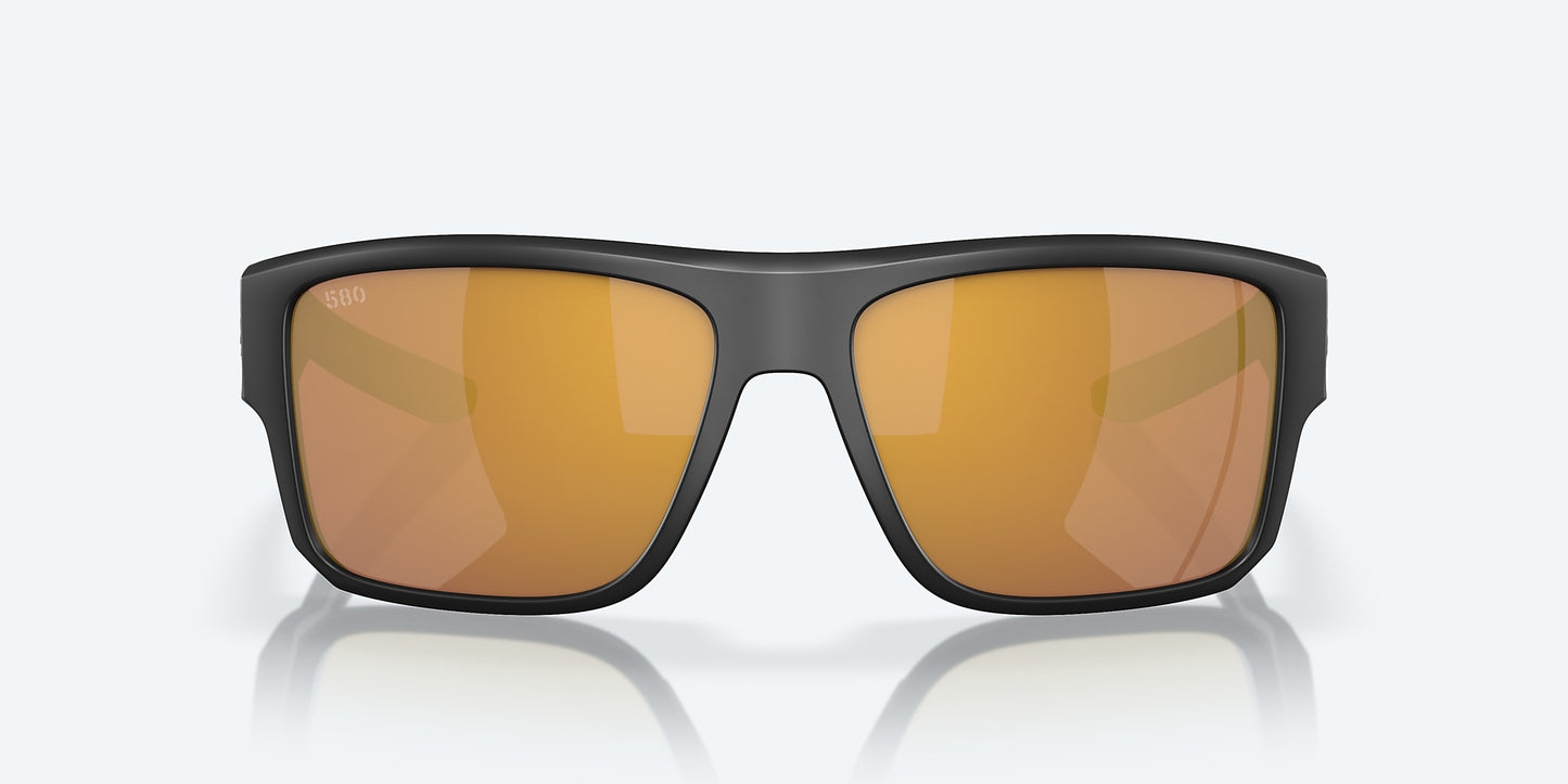 [Gold Mirror Polarized Glass Lenses, Matte Black Frame]