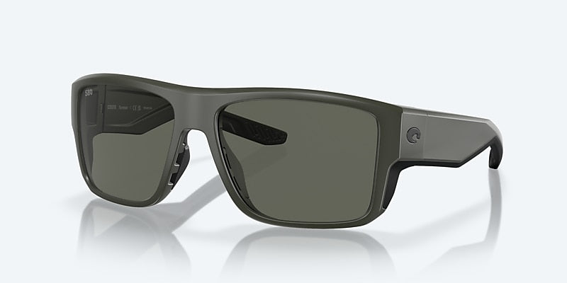[Gray Polarized Glass Lenses, Matte Olive Frame]