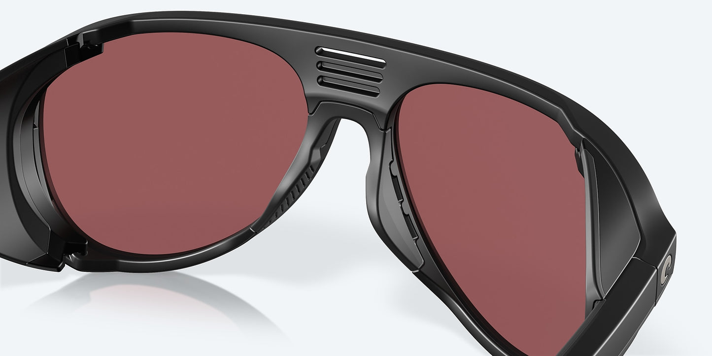 [Gold Mirror Polarized Glass Lenses, Matte Black Frame]