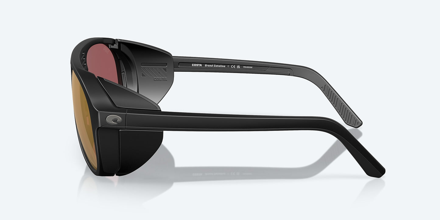 [Gold Mirror Polarized Glass Lenses, Matte Black Frame]